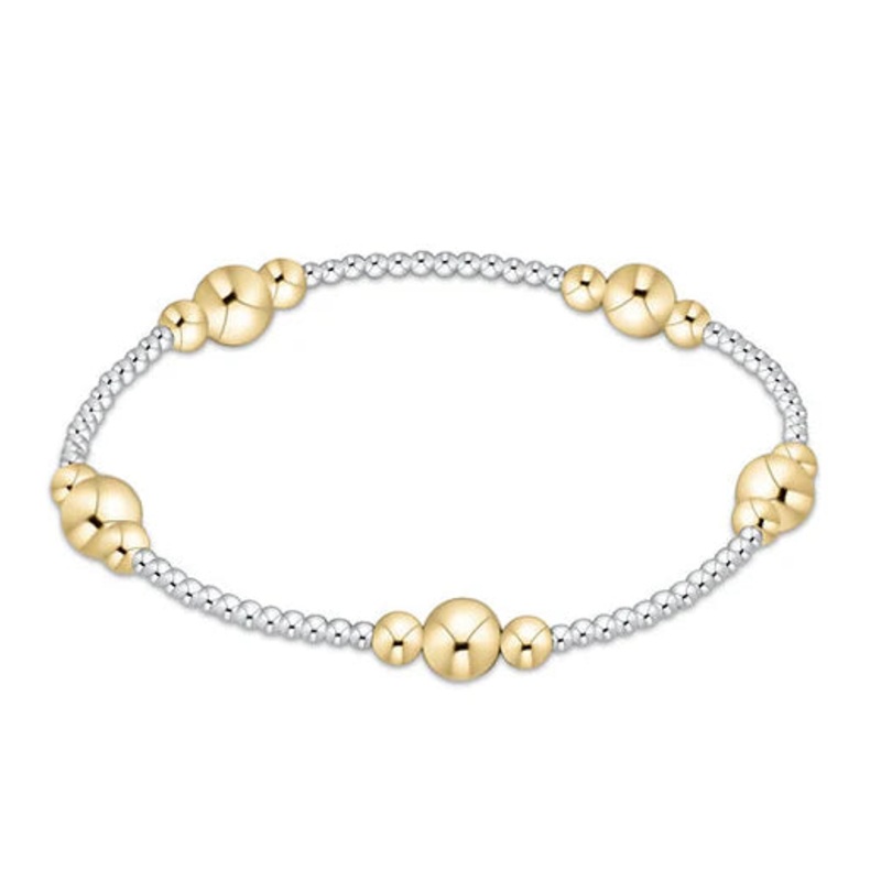 Enewton – Purpose Gold 6mm Bead Bracelet- Mixed Metal