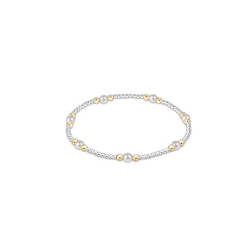 Enewton – Purpose Pearl 4mm Bead Bracelet – Mixed Metal