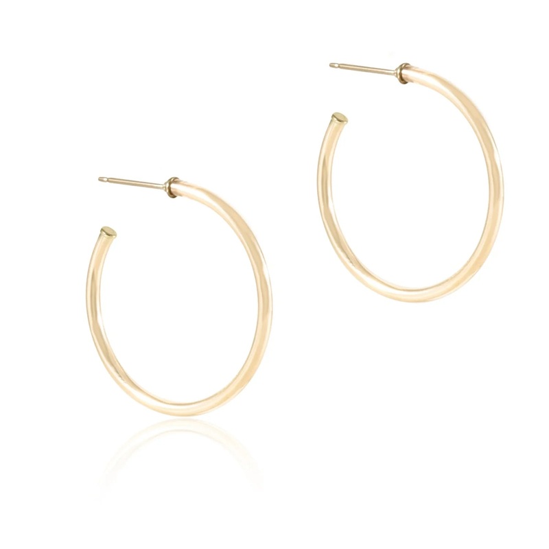 Enewton Round Gold 1.25 Post Hoop- 2mm- Smooth