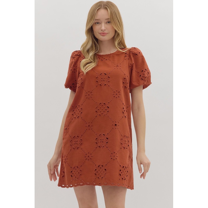 From Here On Rust Dress|S|M|L