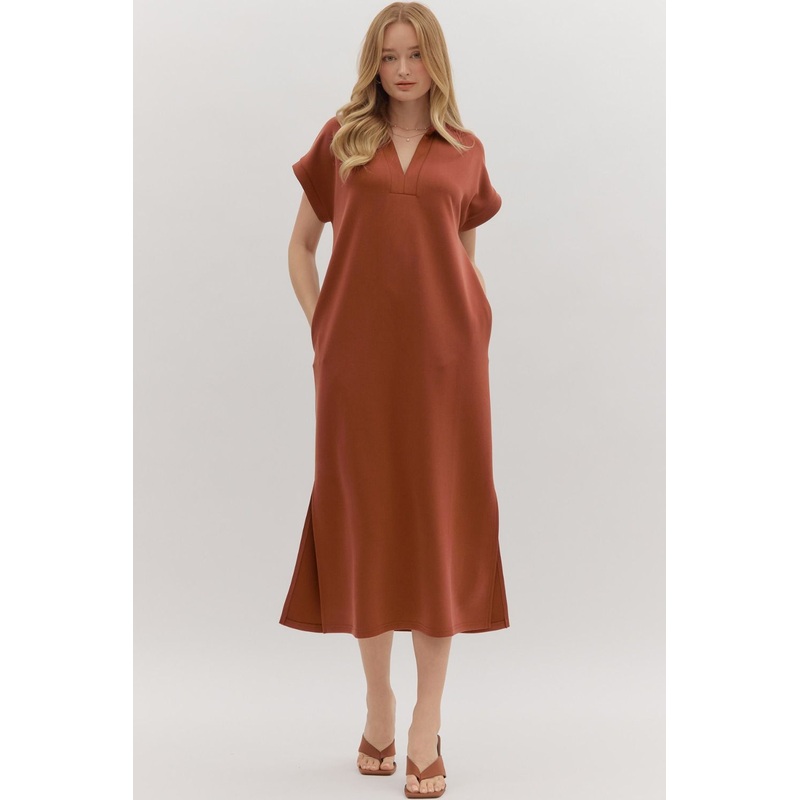 Give It Your All Dress in Clay