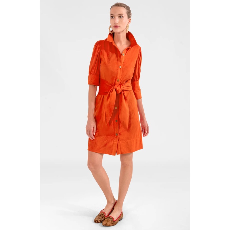 Gretchen Scott Swagger Dress Ultra Suede in Orange