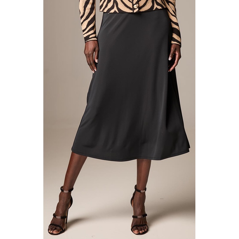 Nic + Zoe Knit Crepe Slip Skirt in Black