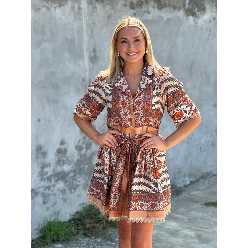 Peaceful Feelings Printed Mini Dress