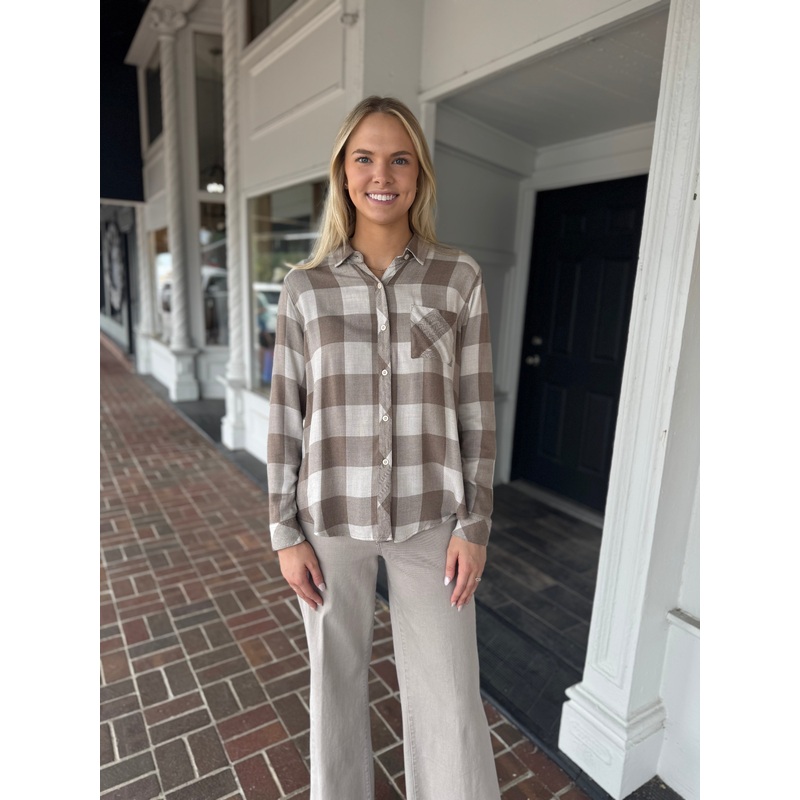 Rails Hunter Shirt in Dove Brown