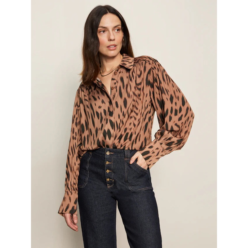 Sanctuary Colette Shirt in Mocha Leo