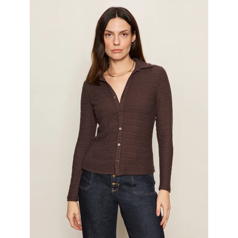 Sanctuary Textured Knit Dreamgirl Top in Semi Sweet