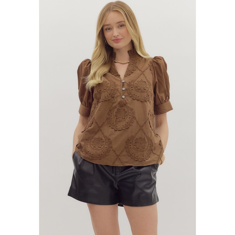 Take The Chance Top in Brown|S|M|L