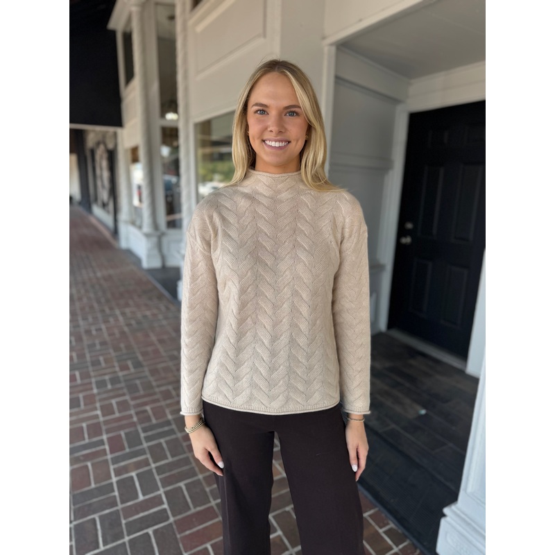 Tyler Boe Gracie Cashmere Sweater in Fog