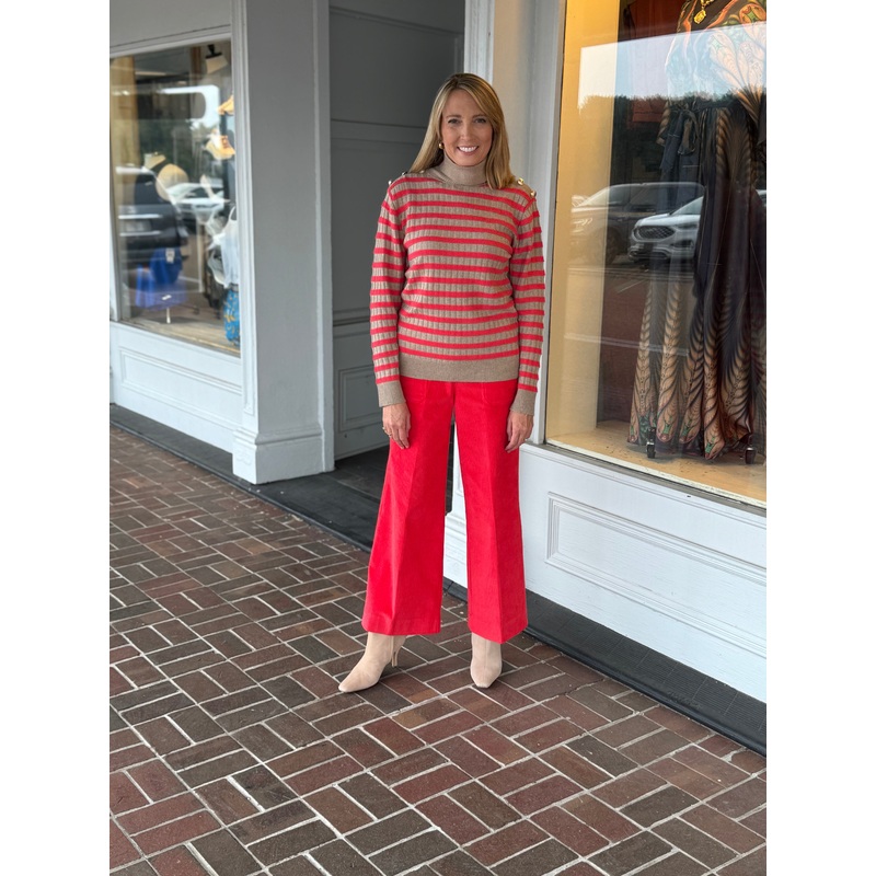 Vilagallo Knit Beige Turtleneck Sweater