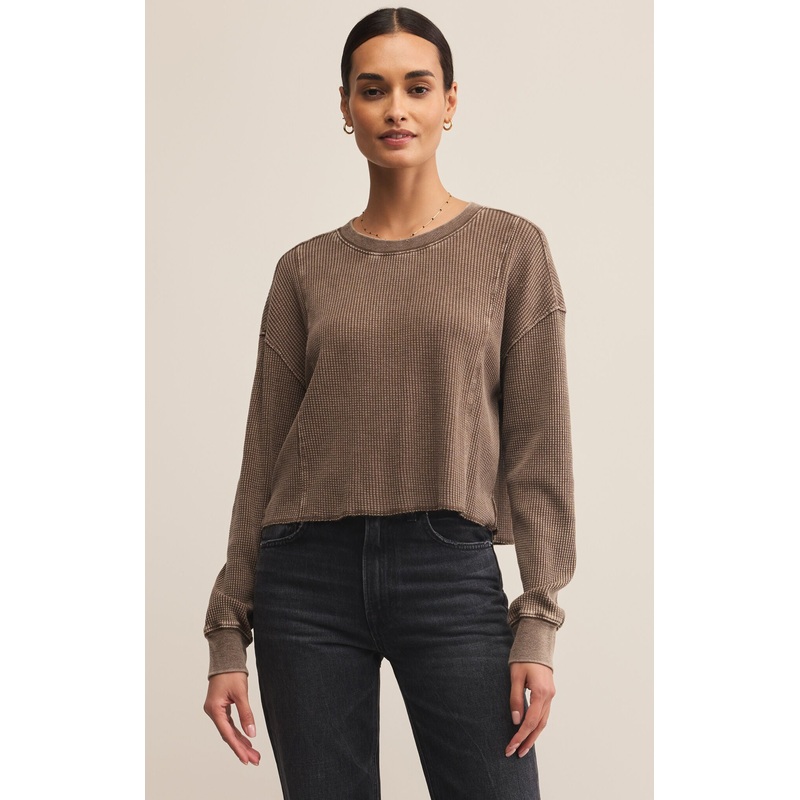 Z Supply Angel Mini Thermal Top in Suede