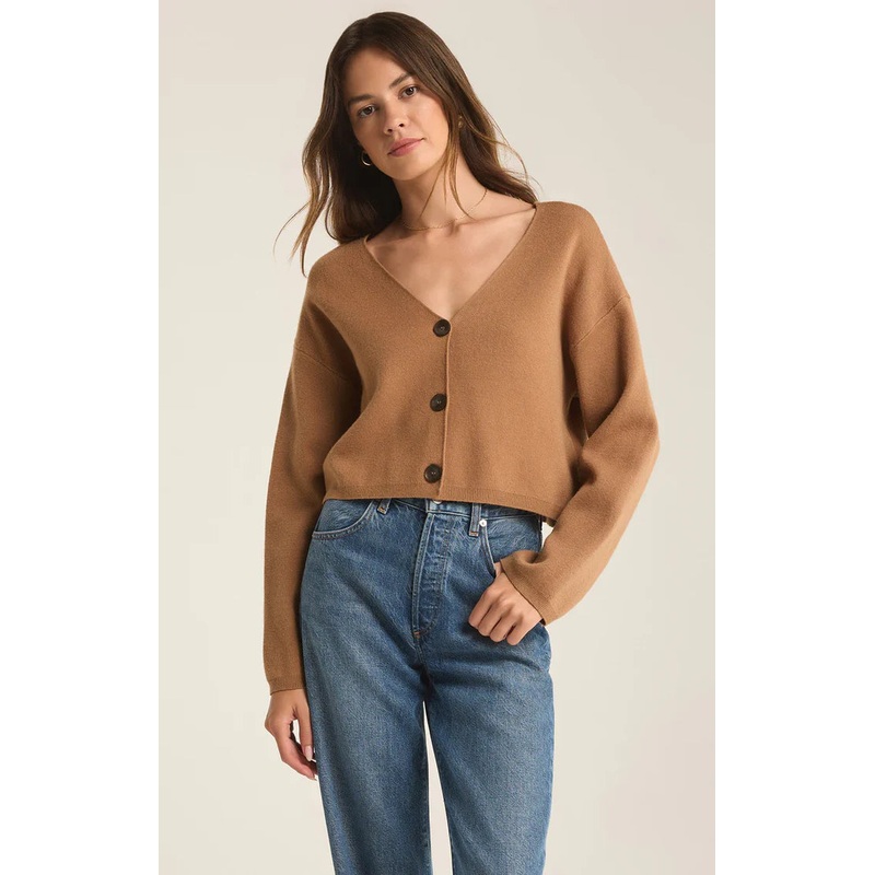 Z Supply Estelle Sweater Knit Cardigan in Burro