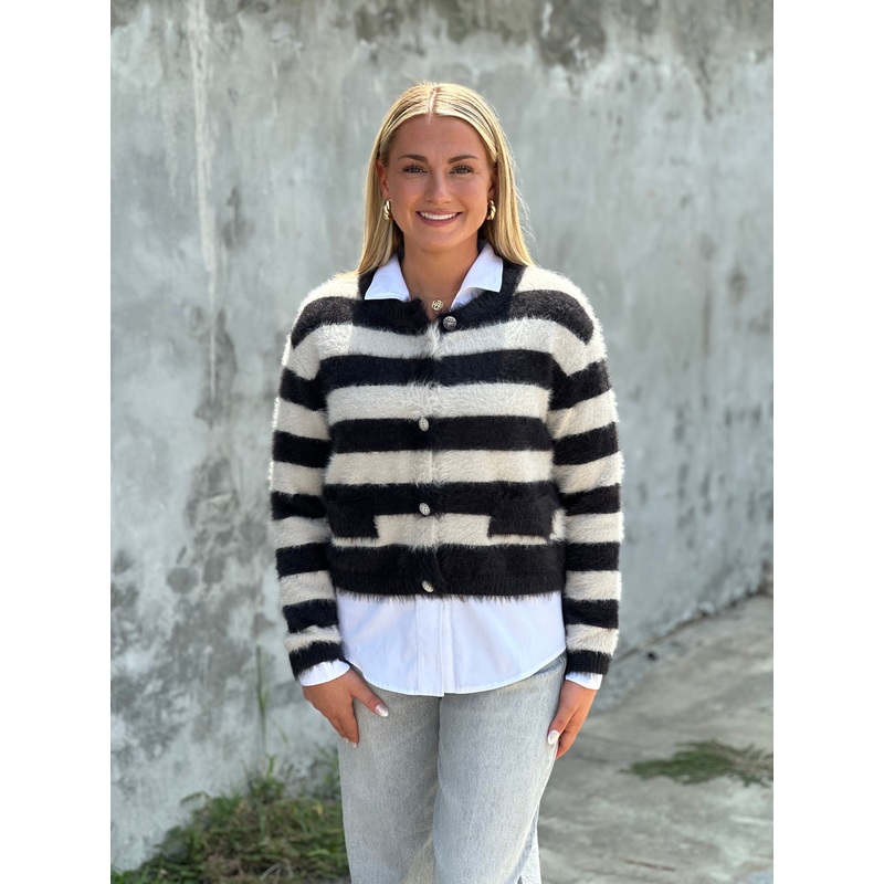 Florez Off-White Stripes Sweater
