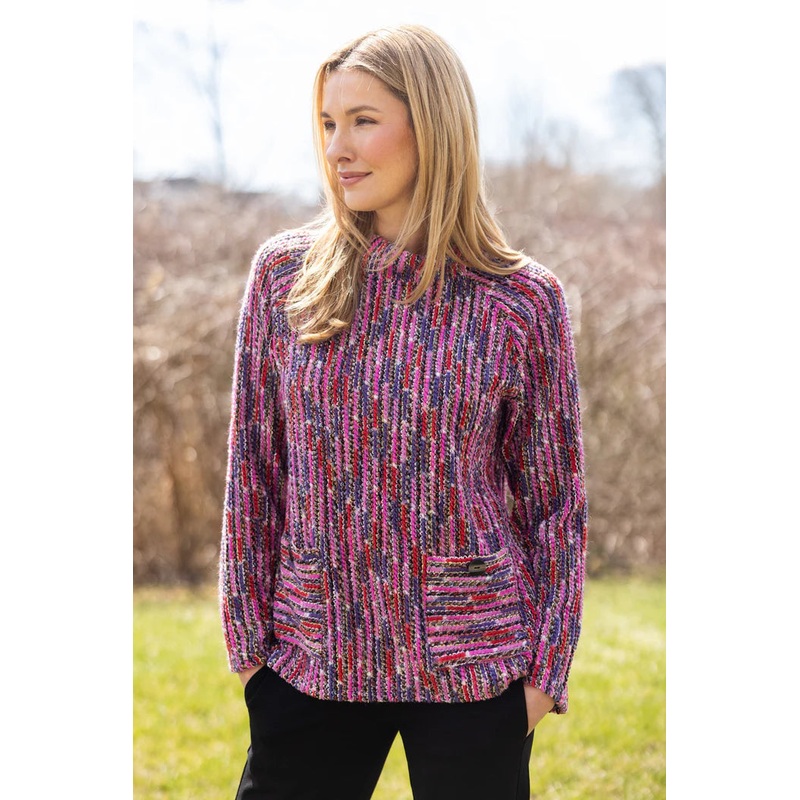 Habitat Mosaic Knit Pink Pullover Sweater