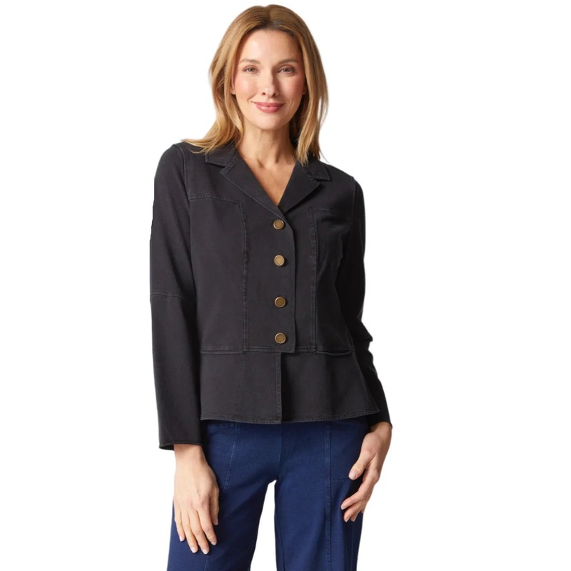 Habitat Stonewash Cotton Jacket in Black