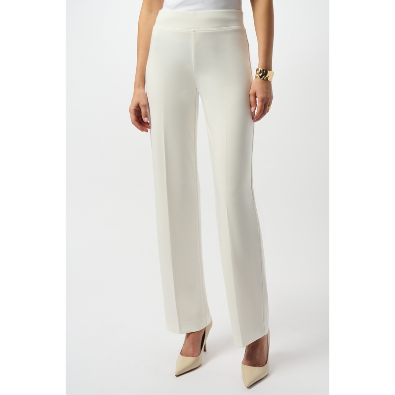 Joseph Ribkoff Mid-rise Formal Trousers in Winter White