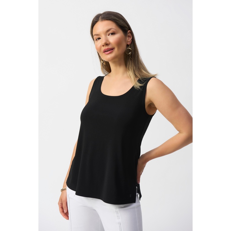 Joseph Ribkoff Sleeveless Scoop Neck Pullover Cami in Black