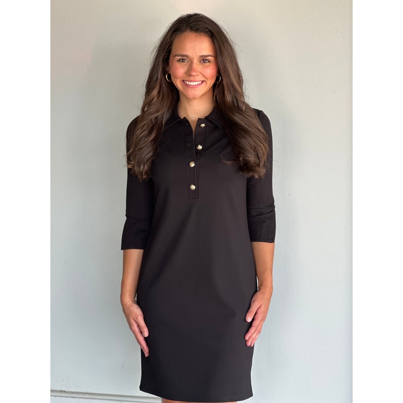 Jude Connally Midge Dress in Black Gold