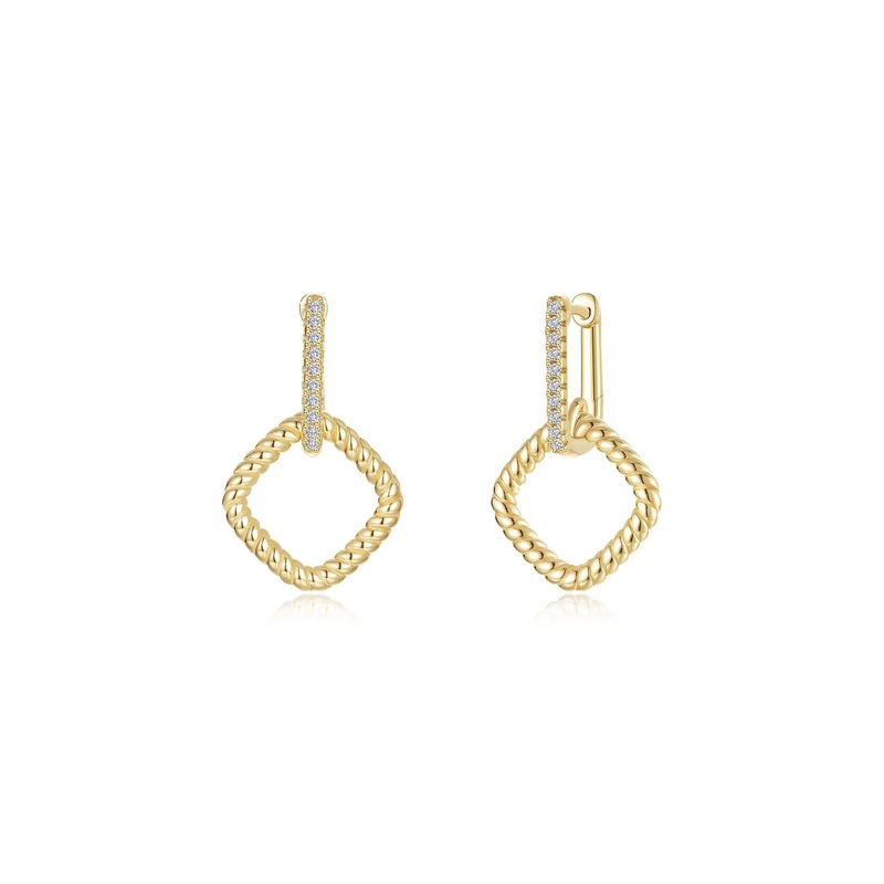 Lafonn Celesta Cube Dangle Earrings in Gold