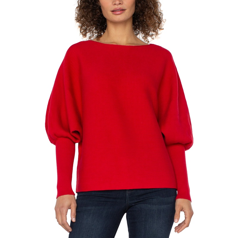 Liverpool Los Angeles Dolman Sweater in Tango Red