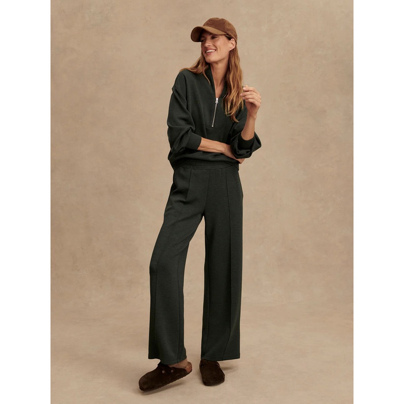 Varley The Wide Leg Pant 30 in Olive Marl