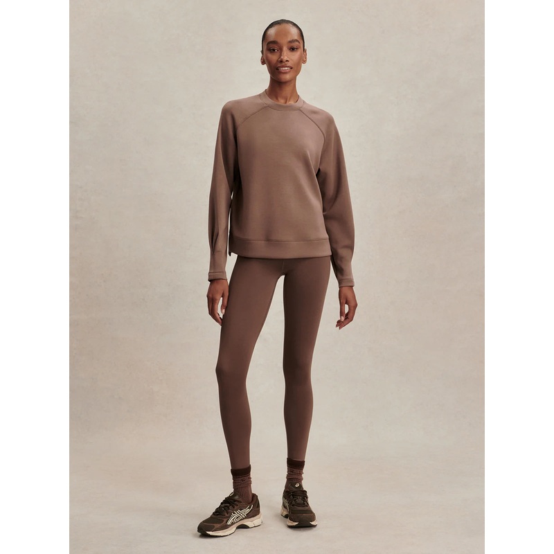 Varley Zosia Crew-Neck Sweat in Coffee Quartz