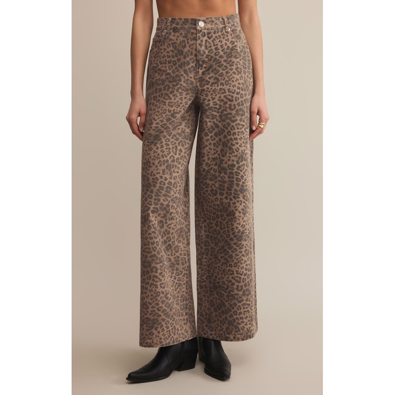 Z Supply Marli Denim Leopard Pant
