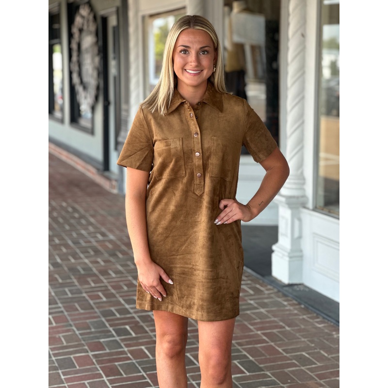 Z Supply Sydney Suede Mini Dress in Coconut