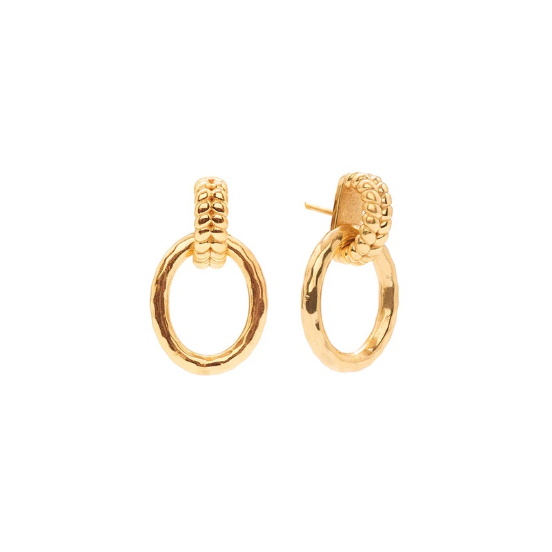 Capucine De Wolf Cleopatra Regal Link Earrings – Gold