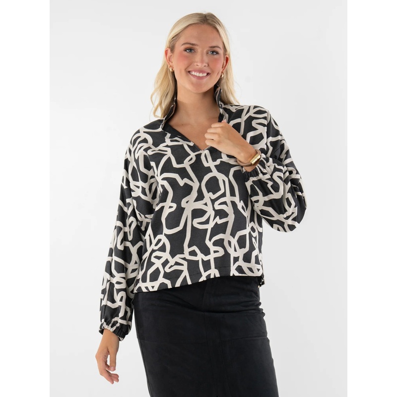 Emily Mccarthy Long-sleeve Poppy Top in Boot