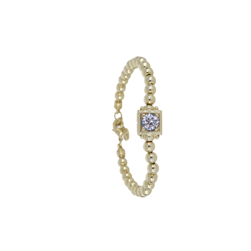 John Medeiros Beaded Collection 1 Stone Bracelet in Gold