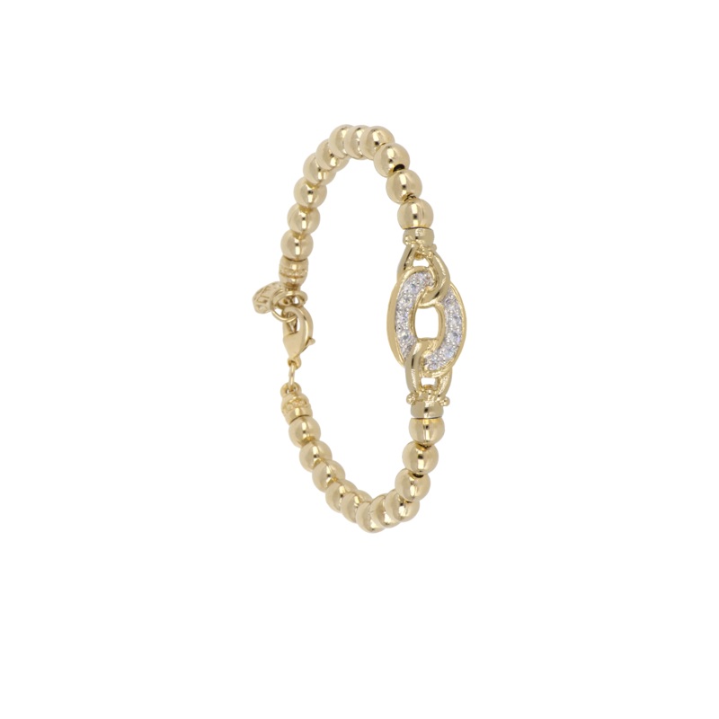John Medeiros Beaded Collection Oval Bracelet in Gold