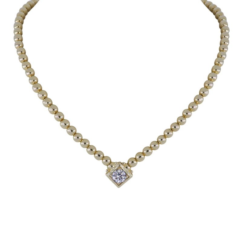 John Medeiros Beaded Collection Single Strand Necklace in Gold