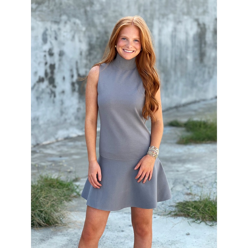 Steve Madden Breslin Sweater Dress in Grey Heather