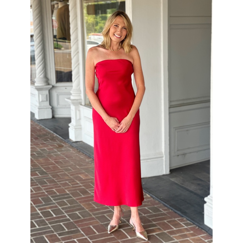 Steve Madden Jessamine Dress in Dark Red