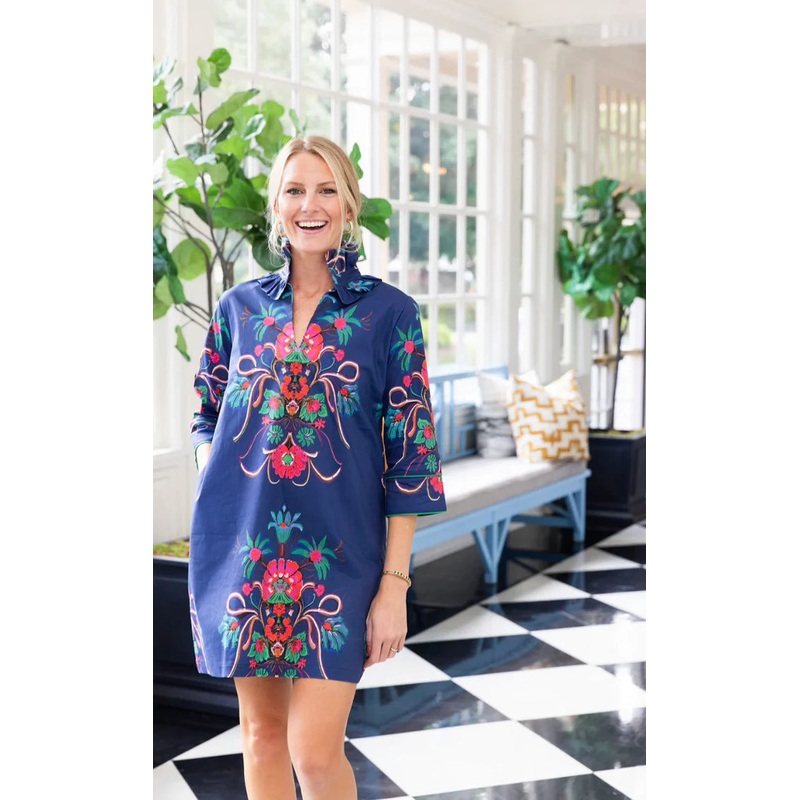 Aramenta Blue Bouvier Short Dress