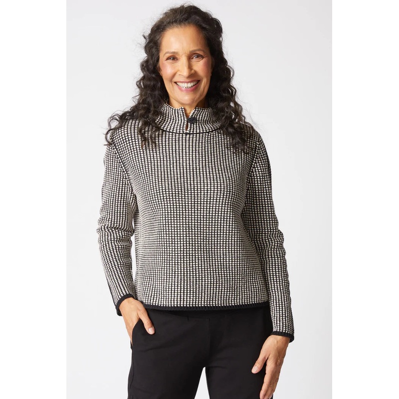 Habitat Night And Day Button Collar Pullover in Dove