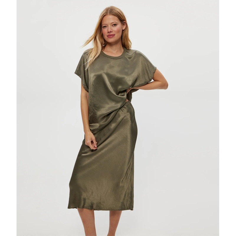 Michael Stars Leila Bias Midi Skirt in Topiary