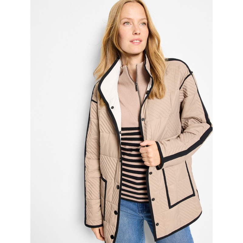 Nic + Zoe Quilted Check Reversible Barn Coat