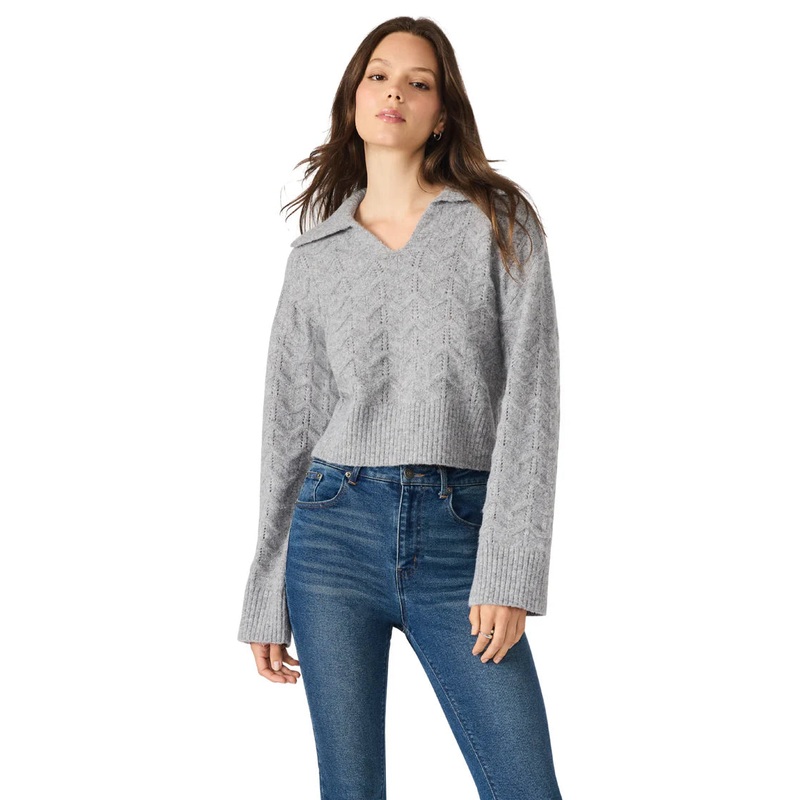 Steve Madden Esther Sweater in Grey Heather