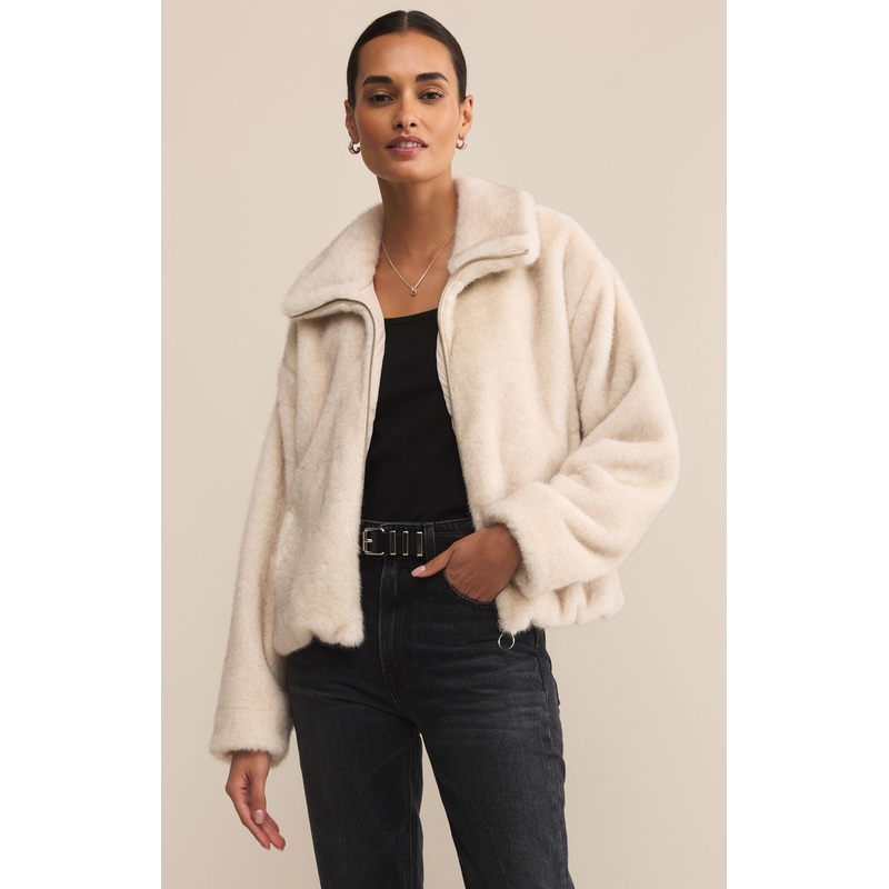 Z Supply Amethyst Faux Fur Jacket