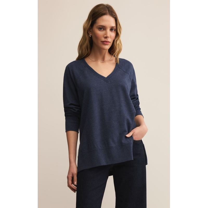 Z Supply Weekender V Neck in Blue Sapphire
