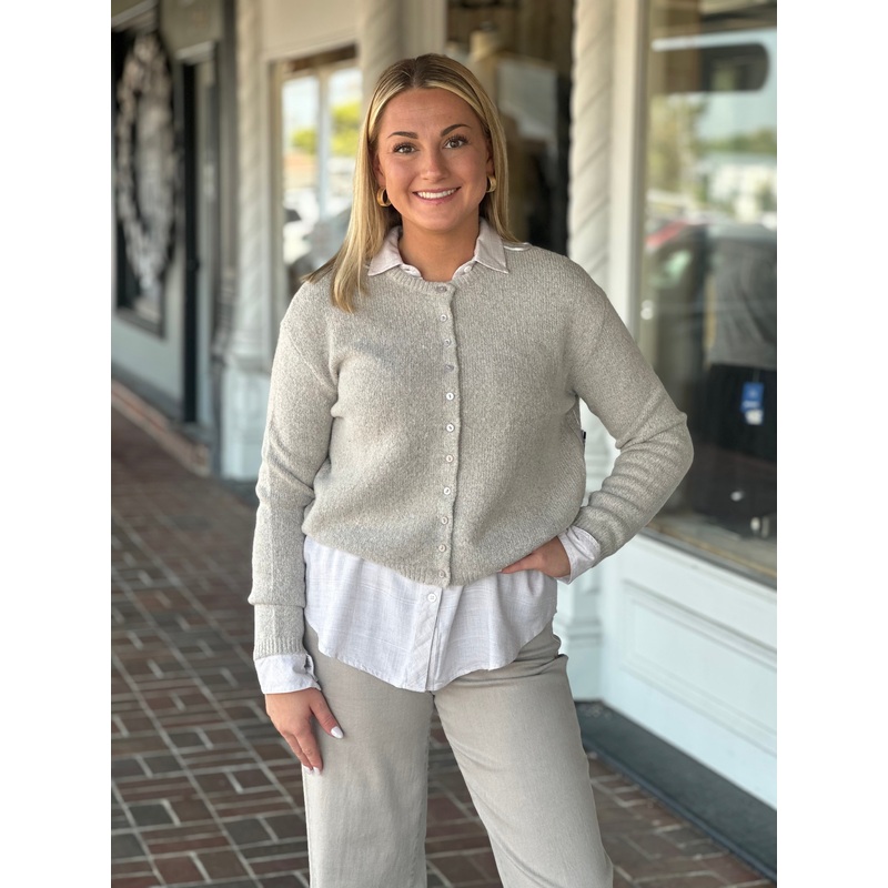 Zhongli Grey Long Sleeve Cardigan