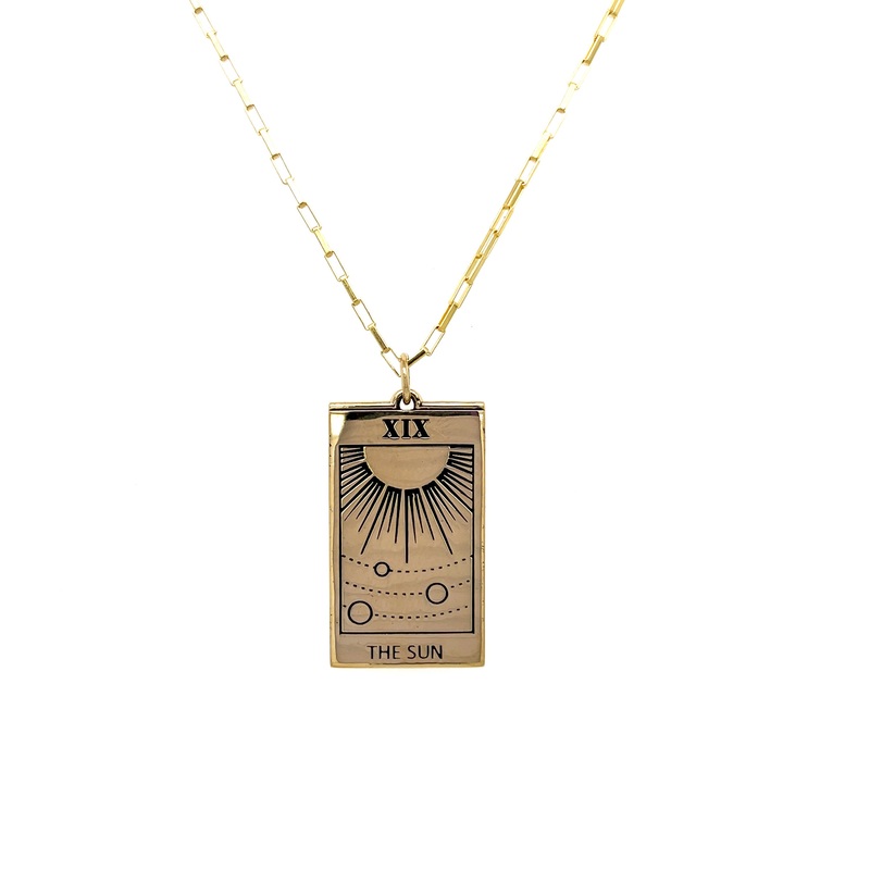 Ferrara|The Sun on Elongated Box Chain|The Moon on Elongated Box Chain|The Magician on Elongated Box Chain|The Lovers on Elongated Box Chain|The High Priestess on Elongated Box Chain|Strength on Elongated Box Chain|16″|18″