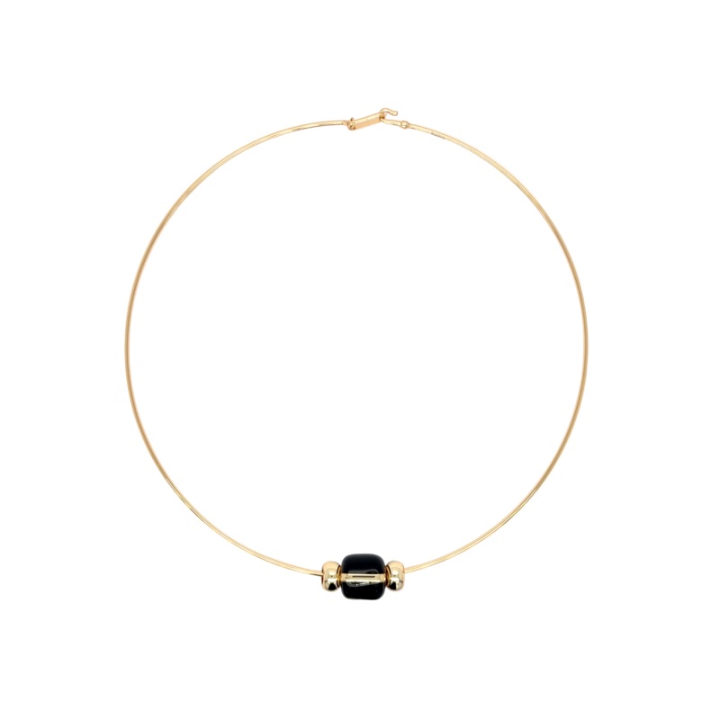 Helena Smooth|Full Set|Black Enamel Only|Smooth Gold Plated Only|Wire Choker Only