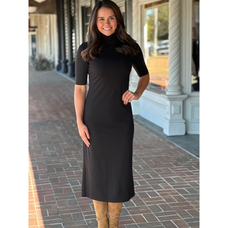 Jude Connally Nikita Ponte Dress in Black