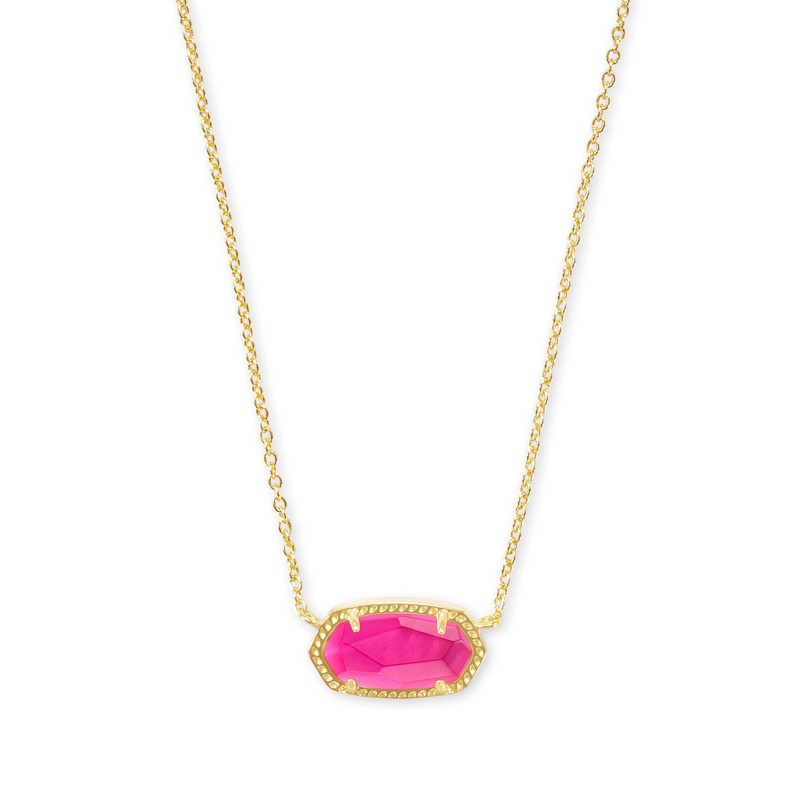 Elisa Pendant Necklace in Gold Azalea Illusion