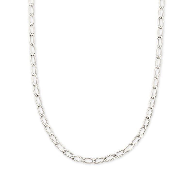 Merrick Chain Necklace in Rhodium