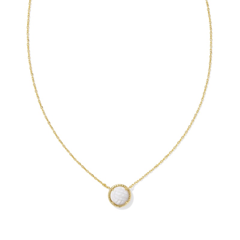 Volleyball Gold Short Pendant Necklace