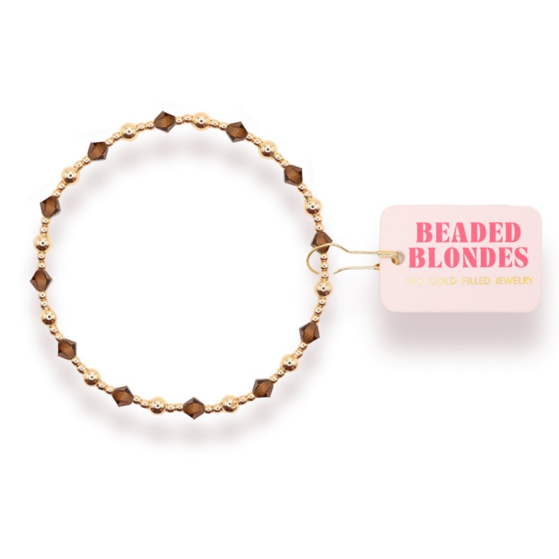 Cocoa Brown June Bracelet: Standard 6.75 inch